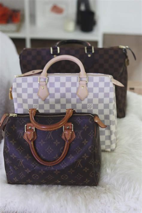 lv speedy monogram o damier|Louis Vuitton Speedy 25, 30 and 35: A quick comparison review.